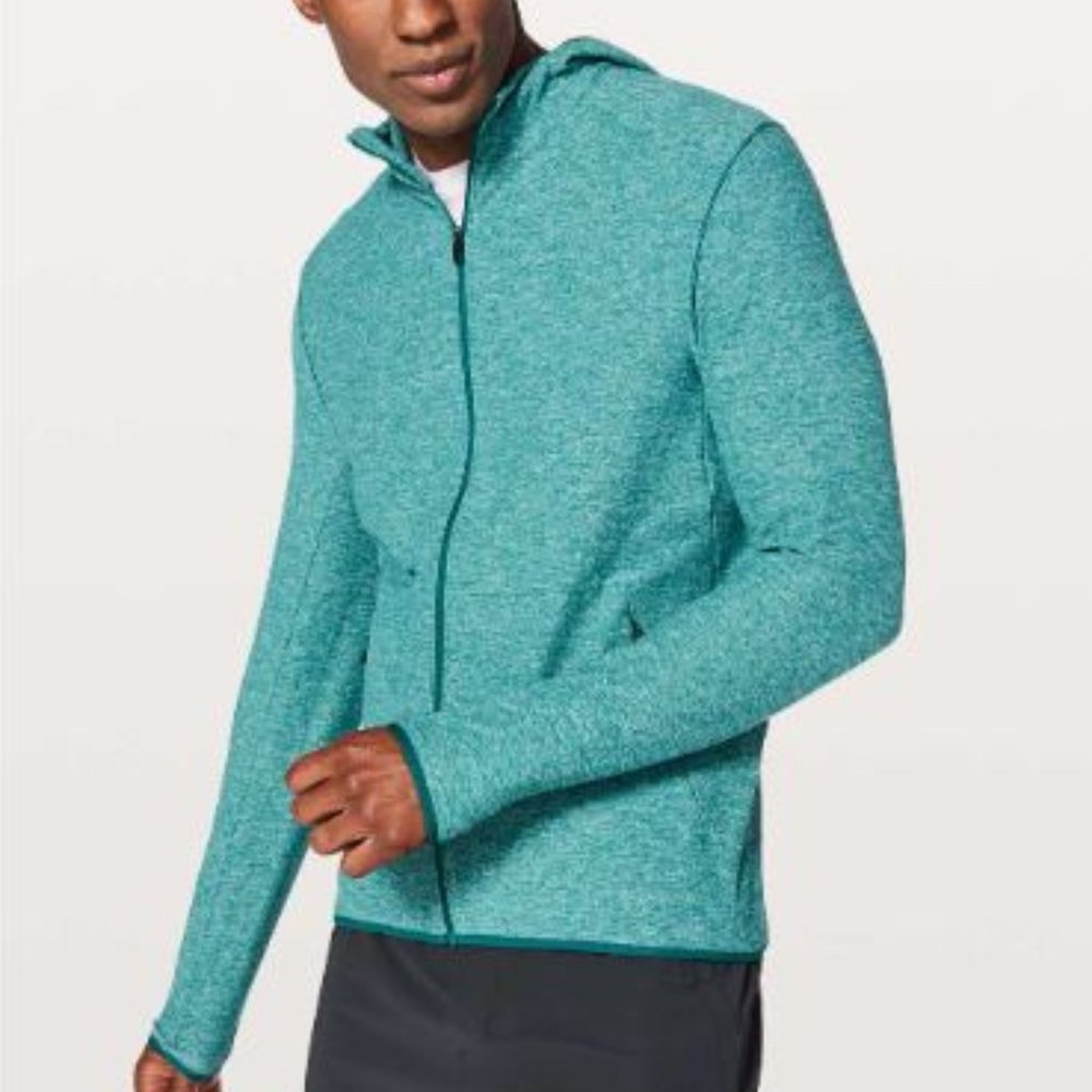 LULULEMON Heathered Laguna Surge Warm Full Zip Jacket Hoodie Top XL